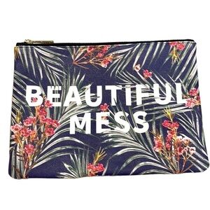 Studio Oh BEAUTIFUL MESS Tropical Print Zip Top Pouch Make Up Bag